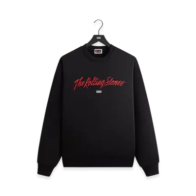 Kith x The Rolling Stones Monogram Tongue Nelson Crew "Black"