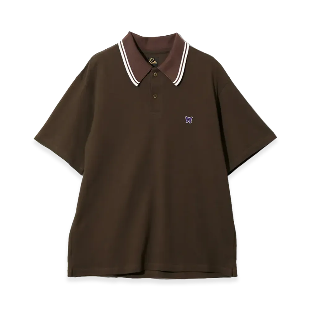 NEEDLES Regular Collar Polo - Cotton Pique "Brown"