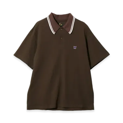 NEEDLES Regular Collar Polo - Cotton Pique "Brown"