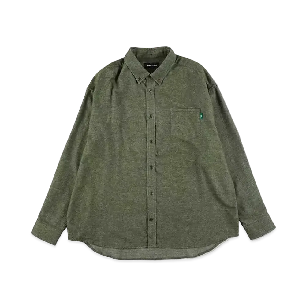 WIND AND SEA Yak Flannel Shirt "Green"