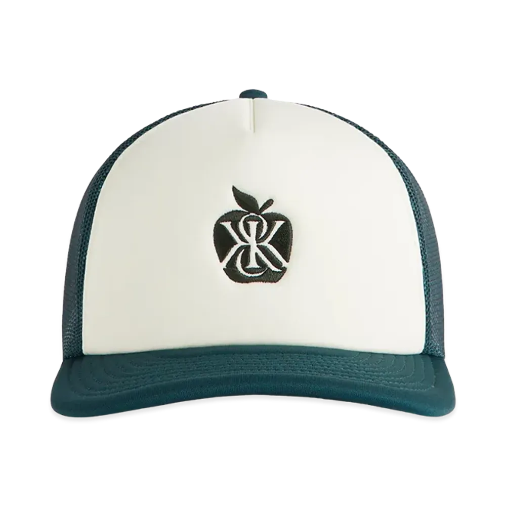 Kith Poly Foam Apple Crest Embroidery Nolan Trucker Hat "Stadium"