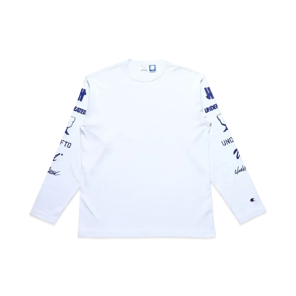 UNDEFEATED CHAMPION LOGO ARCHIVES L/S TEE - C8-T408 "White"