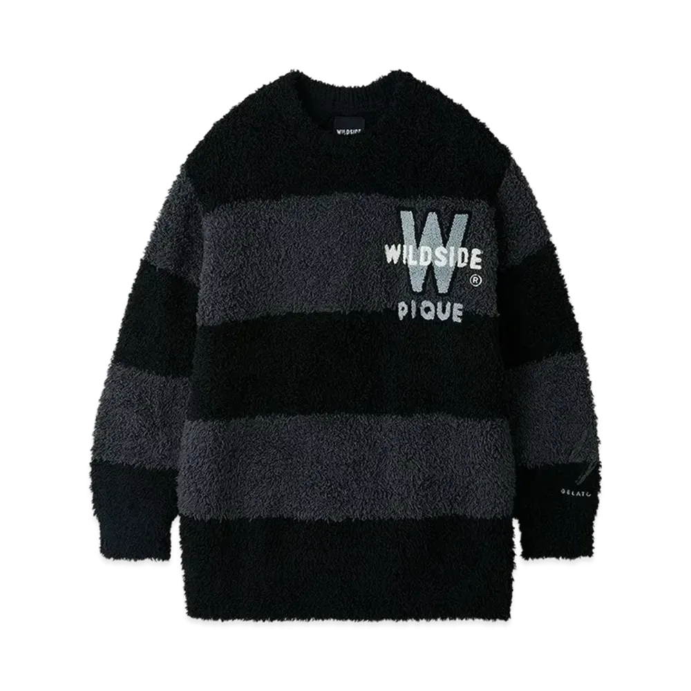 GELATO PIQUE Homme x WILDSIDE UNISEX Gelato Border Pullover "Dark Gray"