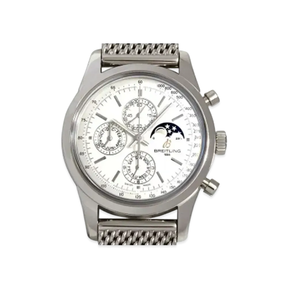 Breitling Transocean Chronograph 1461 "Silver/Stainless Steel"