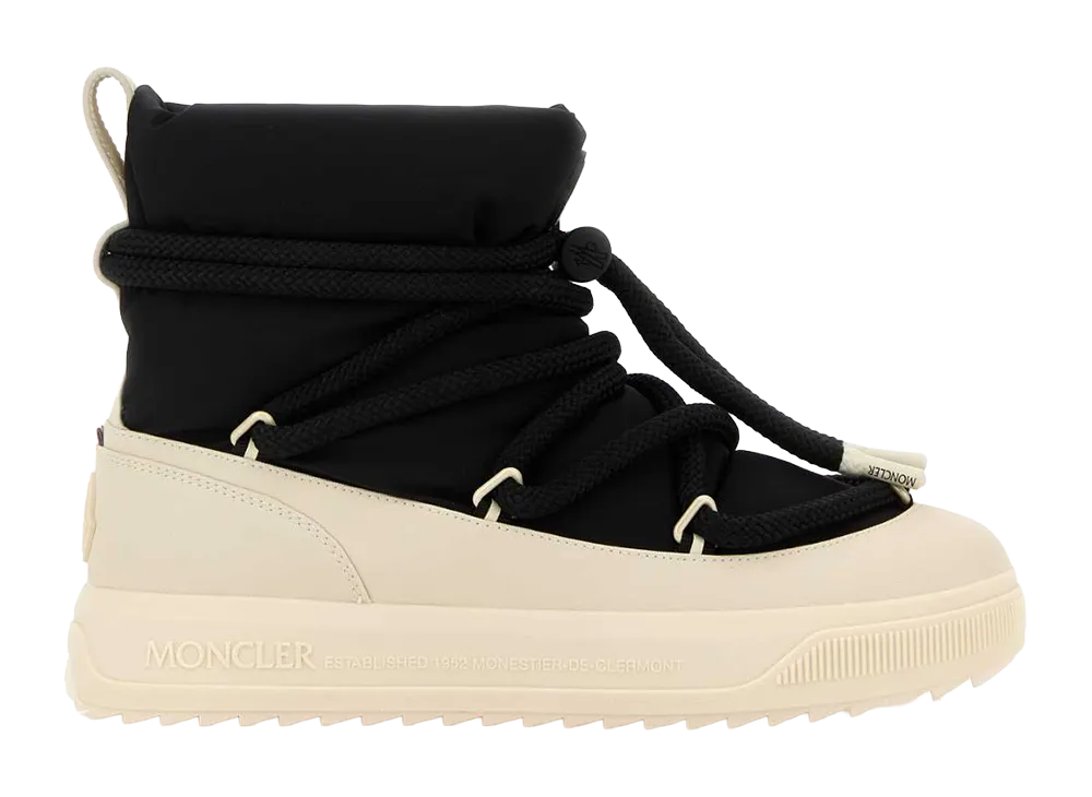 Moncler Two-Tone Canvas Altive Ankle Boots "Black"