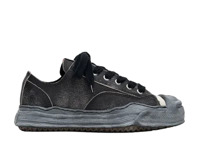 Maison MIHARA YASUHIRO HANK OG Sole Shrink Leather Low-top Sneaker "Black/Black"