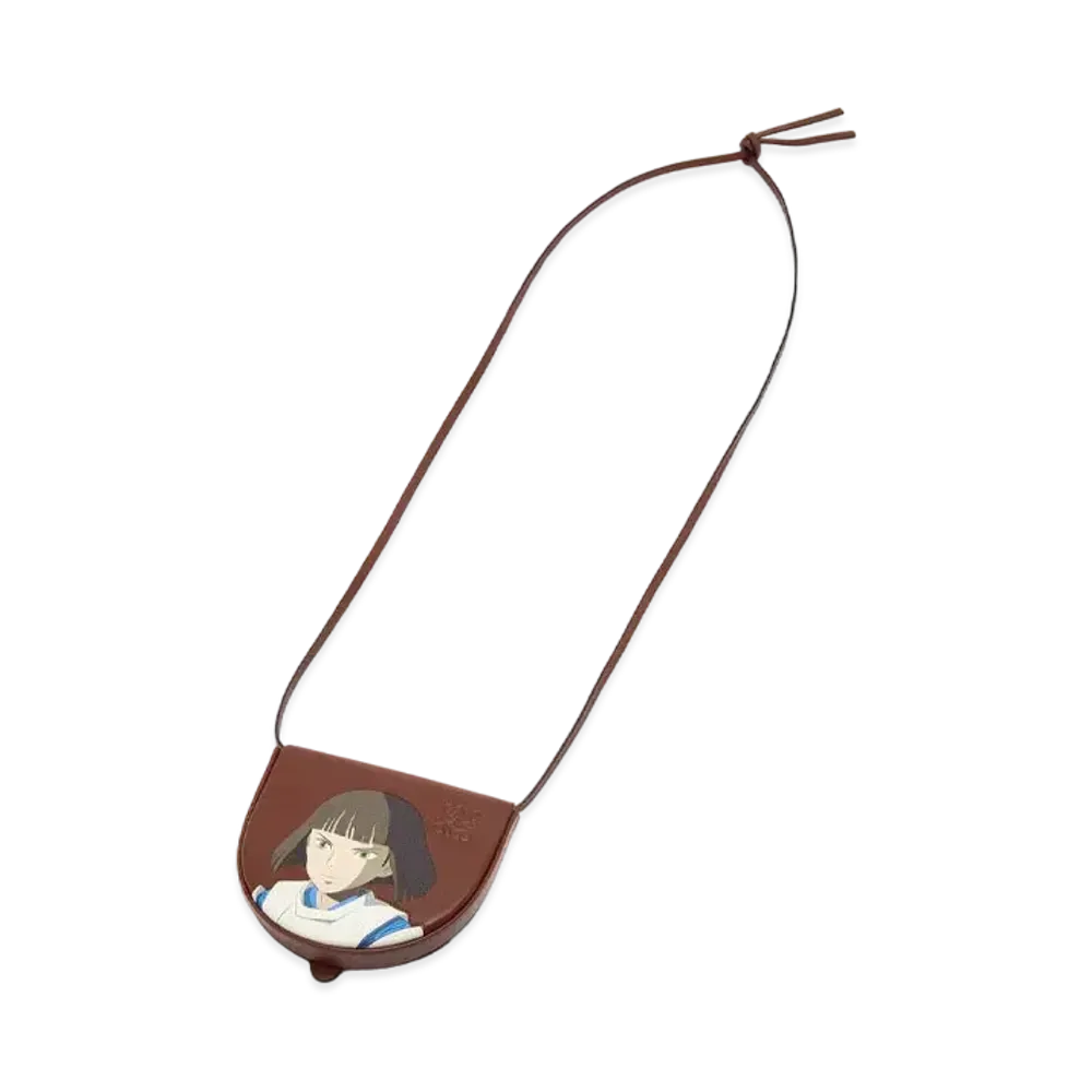 LOEWE x Spirited Away Small Kohaku Heel Pouch In Soft Calfskin "Havana"