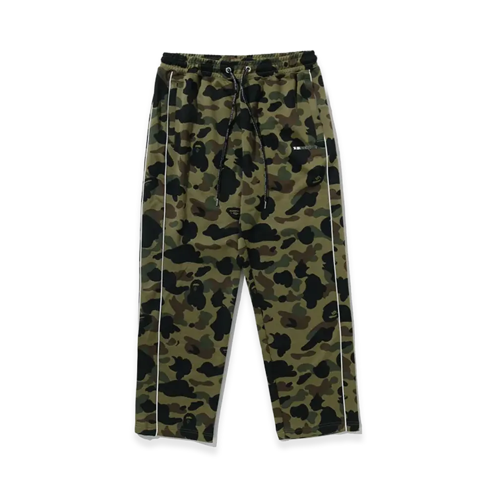 A BATHING APE A Bathing Ape Logo Relaxed Fit Track Sweatpants "Green"