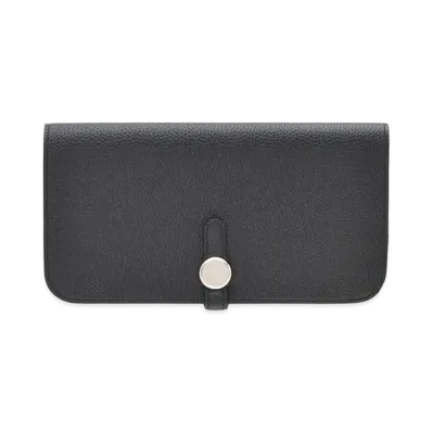 Hermes Dogon Long Togo "Noir/Silver"