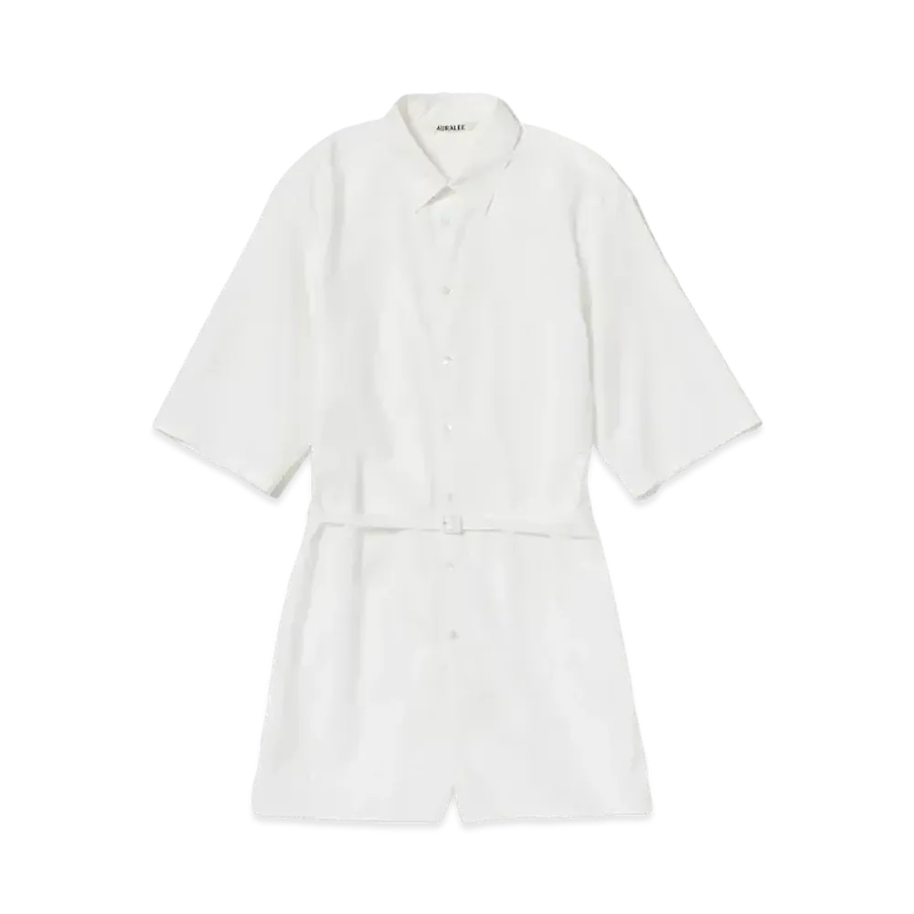 AURALEE High Count Finx Ox Jump Suit "White"