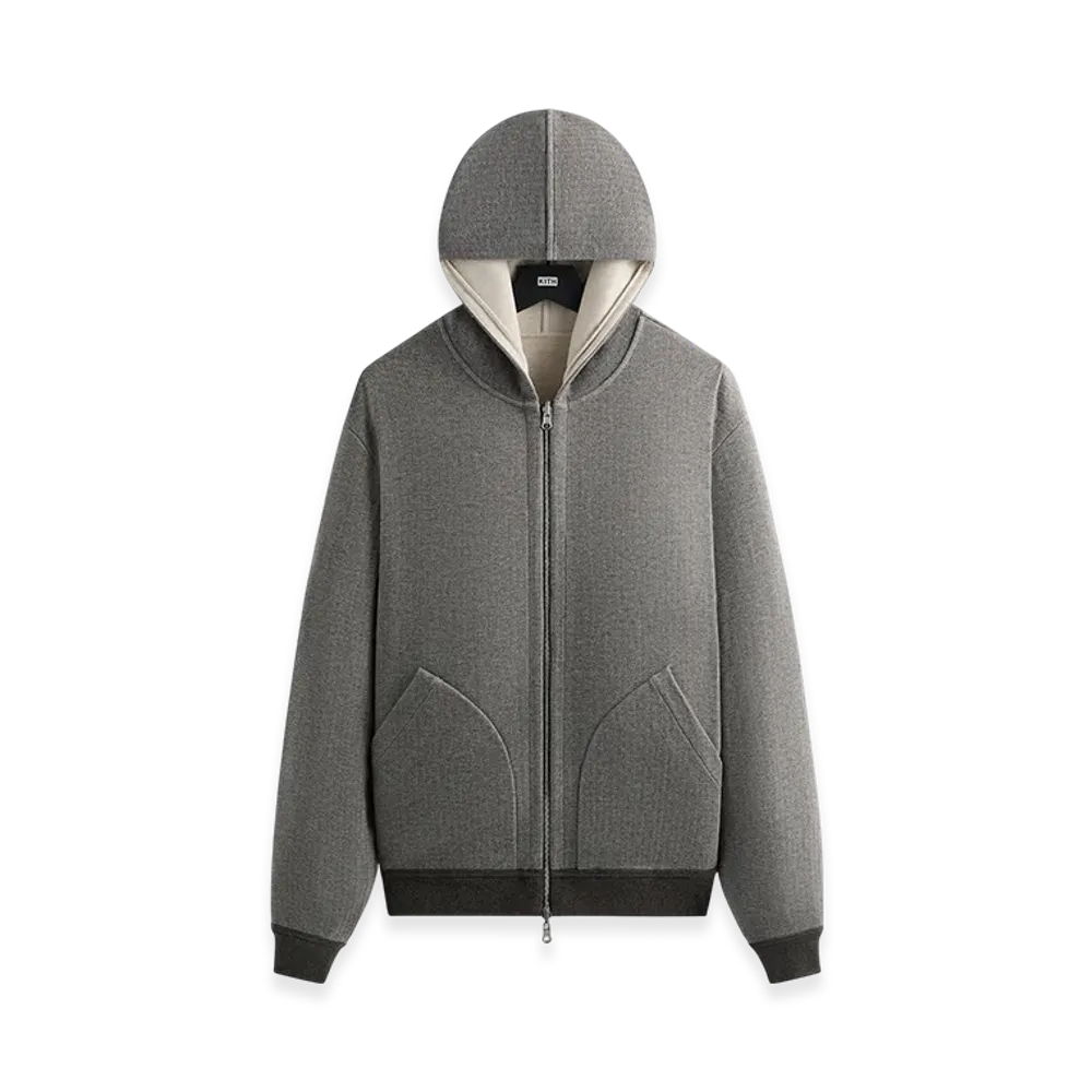 Kith x &Kin Reversible Double Face Williams V Hoodie "Dark Heather Grey"