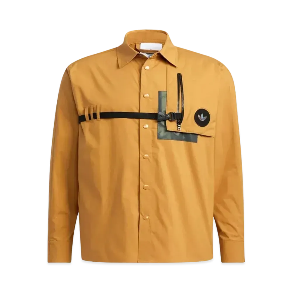 ADIDAS PREMIUM WOVEN LONG SLEEVE SHIRT "Mesa/Black"