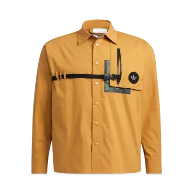 ADIDAS PREMIUM WOVEN LONG SLEEVE SHIRT "Mesa/Black"