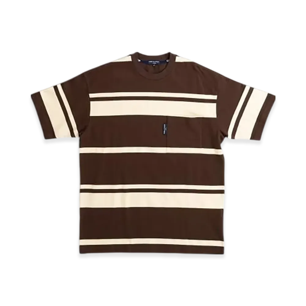 COMME des GARCONS HOMME Border T "Brown/Cream"