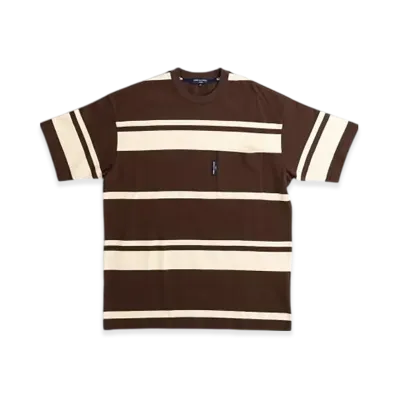 COMME des GARCONS HOMME Border T "Brown/Cream"