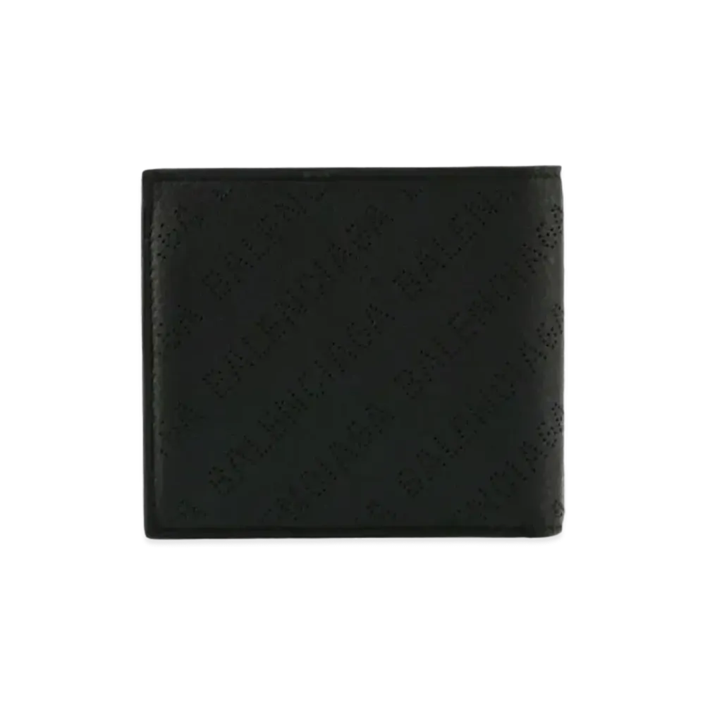 BALENCIAGA Men's Cash Square Folded Coin Wallet "Black"