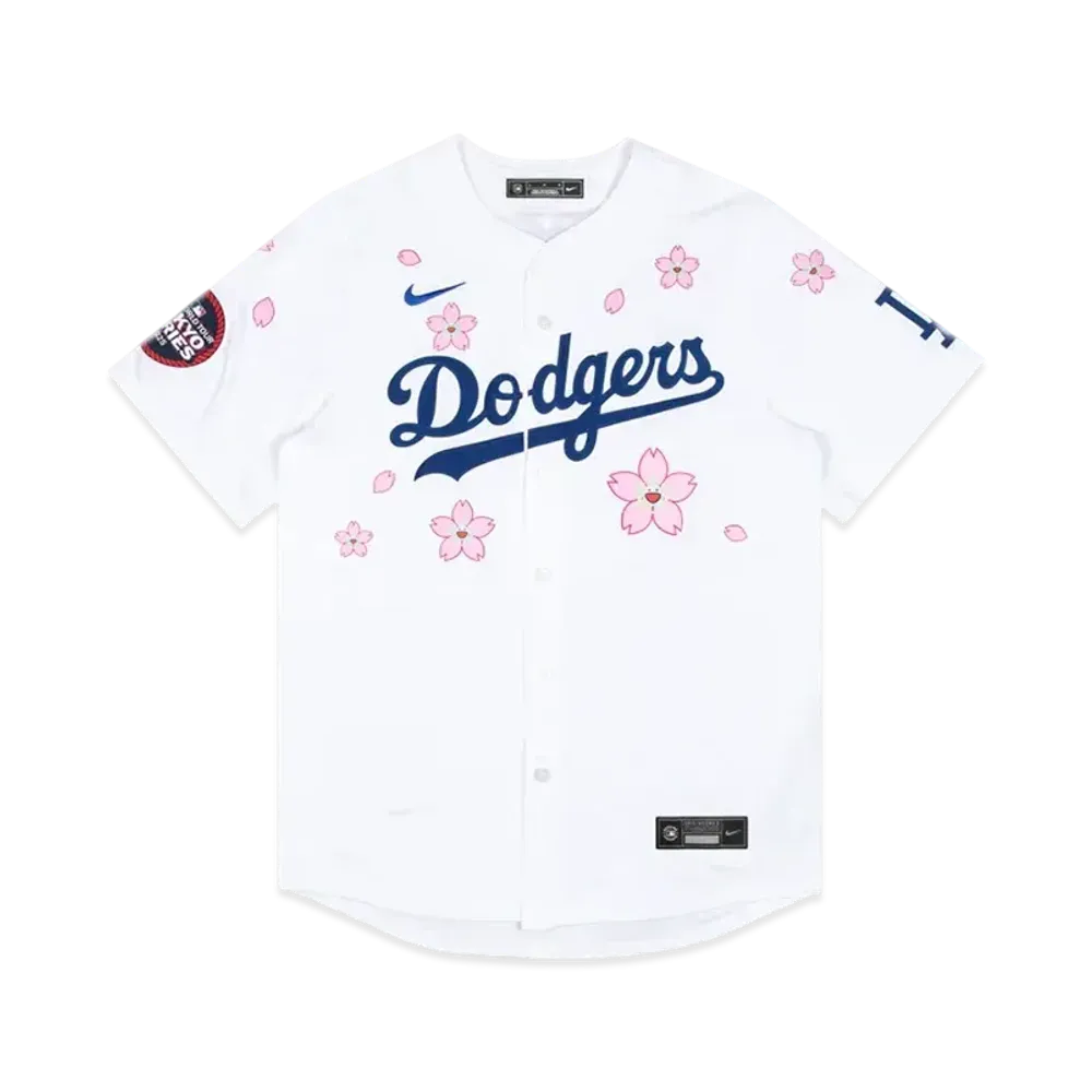Takashi Murakami x MLB World Tour Tokyo Series 2025 Dodgers Tokyo Home Jersey "White"