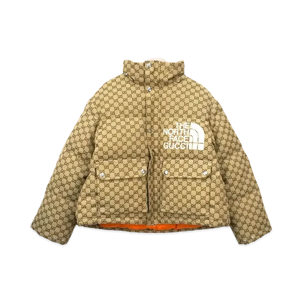 GUCCI x The North Face GG Canvas Bomber Down Jacket "Beige"
