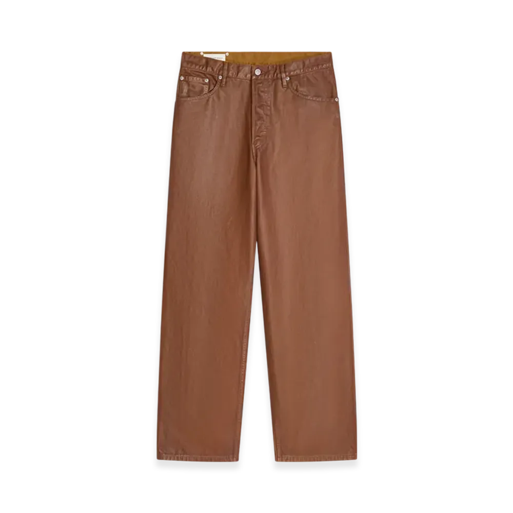 DRIES VAN NOTEN Coated Loose Fit Jeans "Rust"