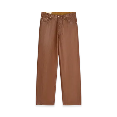 DRIES VAN NOTEN Coated Loose Fit Jeans "Rust"