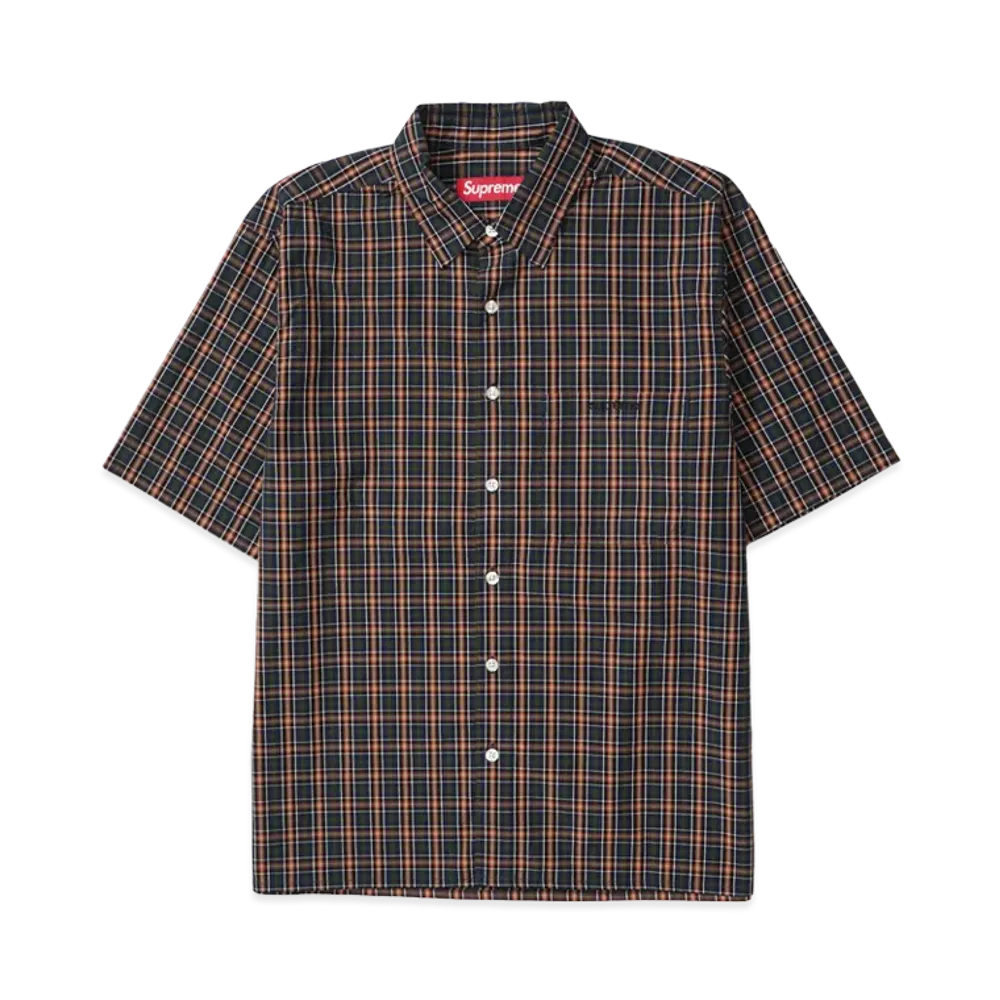 Supreme Mini Plaid S/S Shirt "Navy"