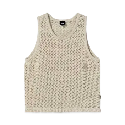 Stussy ODYED MESH TANK "Stone "