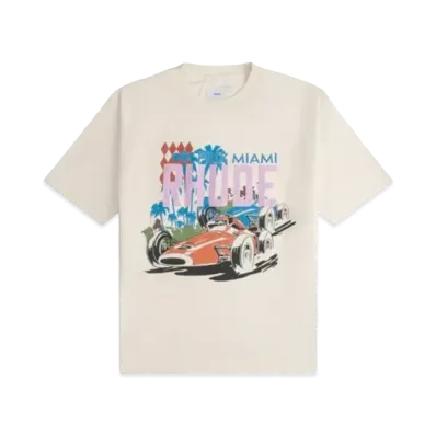 RHUDE Miami Gp Tee "White"