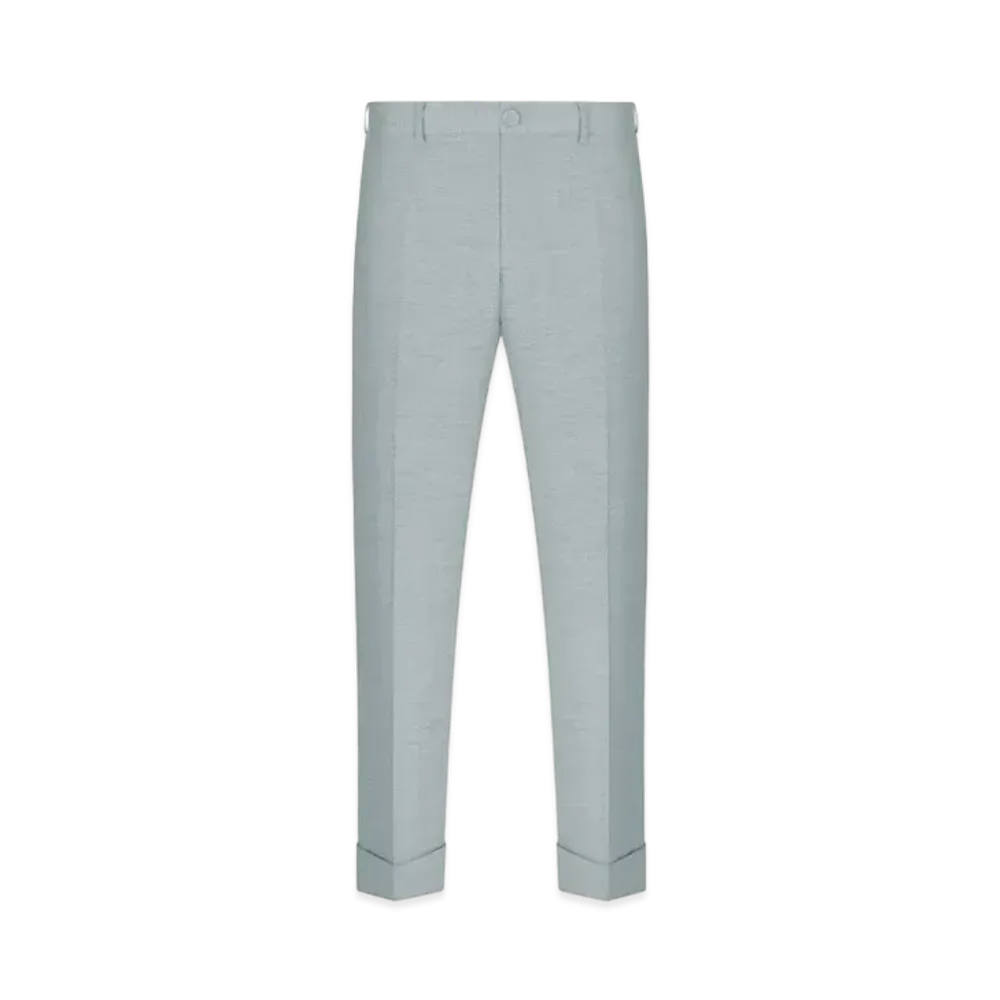 Dior Roll Up Tailored Chino Pants Slab Cotton Blend "Gray"