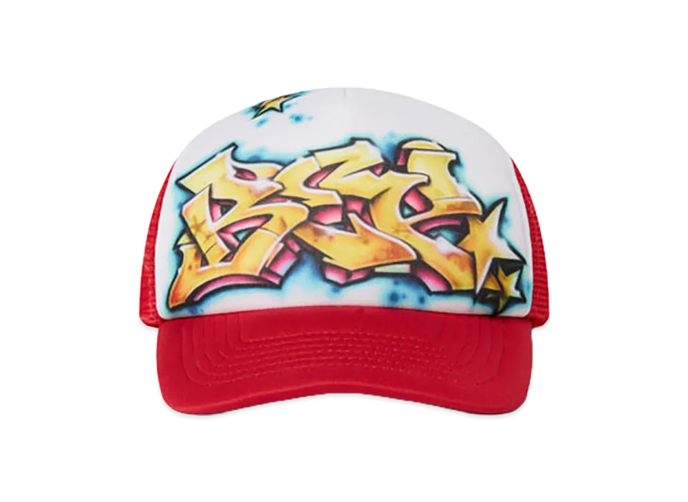 BlackEyePatch Graffiti Mesh Cap "White/Red"