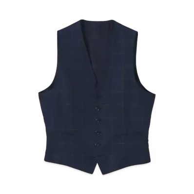 Paul Smith Stitch Check 6B Vest "DarkBlue"
