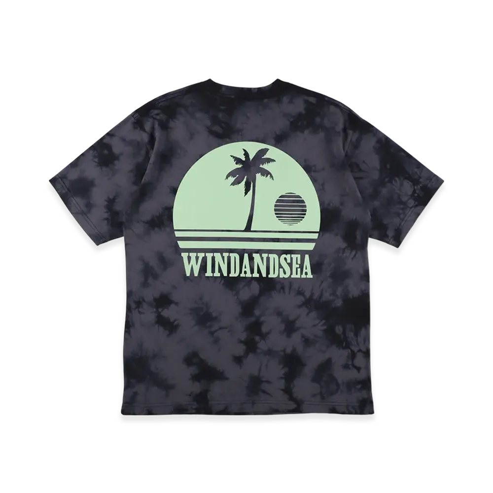 WIND AND SEA Sunset Logo S/S Tee "Tiedye/Blue"