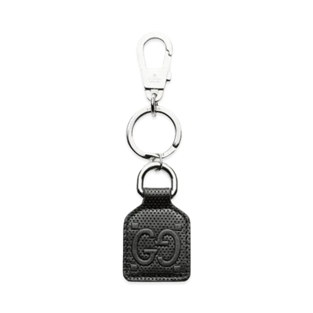 GUCCI GG Embossed Keychain "Black"