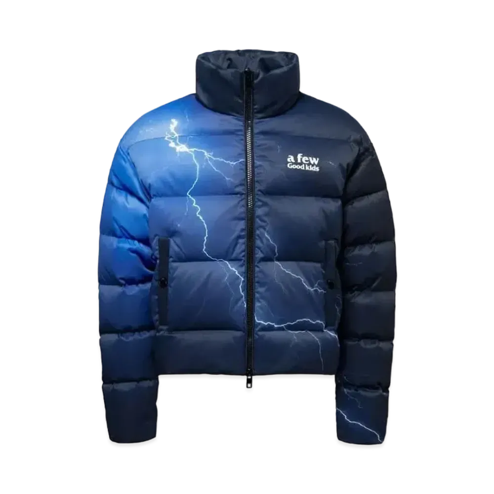 A FEW GOOD KIDS Lighting Puffer Jacket "Blue"