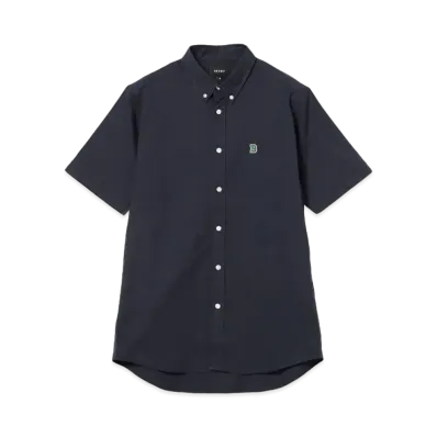 BEAMS One-Point Stretch Button-Down Shirt 24SS "Black"