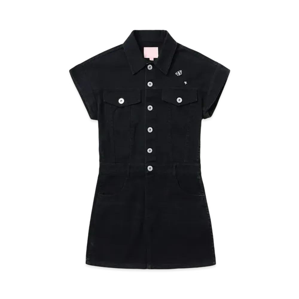 A BATHING APE Bapy Denim Dress "Dark Black"