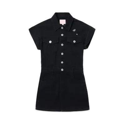 A BATHING APE Bapy Denim Dress "Dark Black"