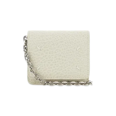 Maison Margiela Women's Chalk Leather Card Holder "White"