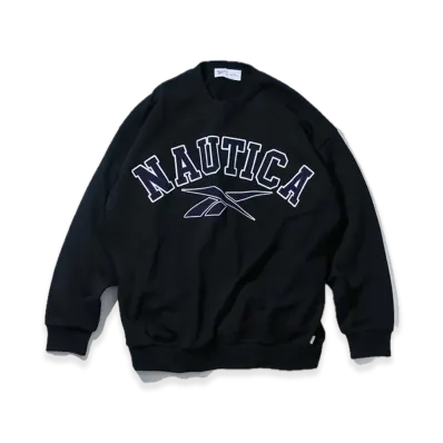 Reebok x NAUTICA Arc Logo Heavyweight Crewneck Sweat "Black"