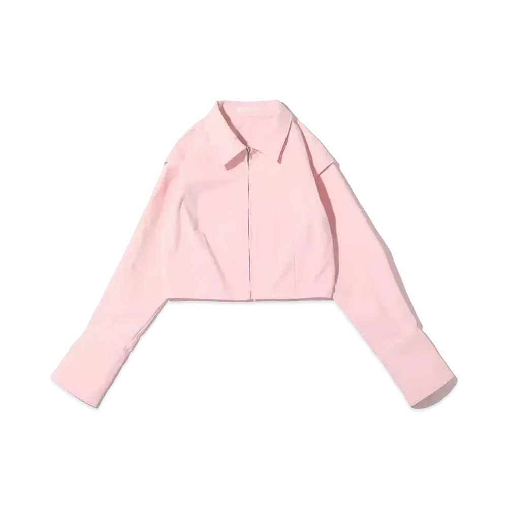 atmos pink Short Length Front Zipper Shirt "Pink"