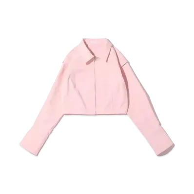 atmos pink Short Length Front Zipper Shirt "Pink"