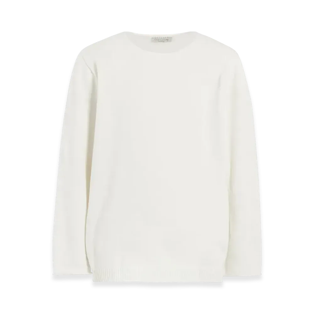 Yohji Yamamoto POUR HOMME Round Neck Knit With Embroidery "Off White"
