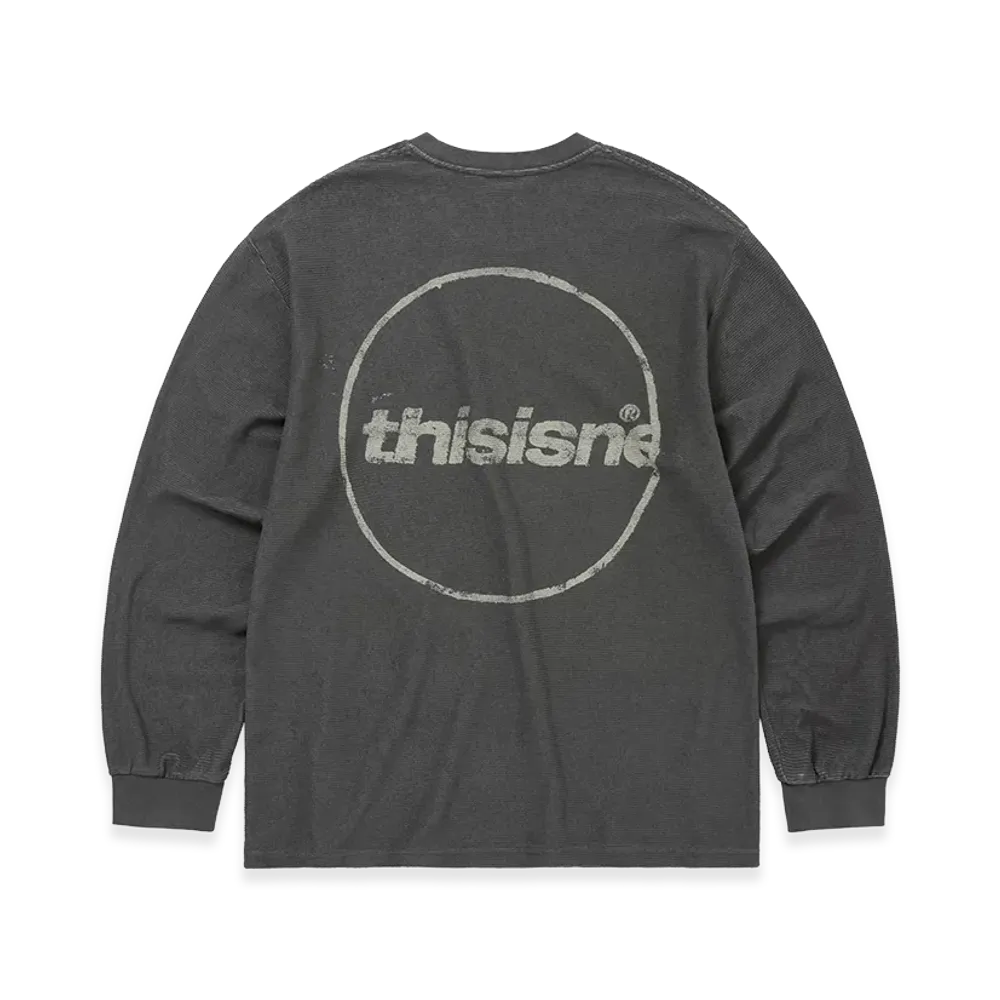 thisisneverthat C-Logo Wale L/S Tee "Charcoal"