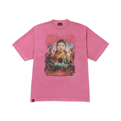 NETFLIX Squid Game Season 2 Original Graphic SS T-Shirt (YOUNG-HEE) "Pink"