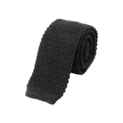 BEAMS Wool Knit Tie "ChacoalGray"
