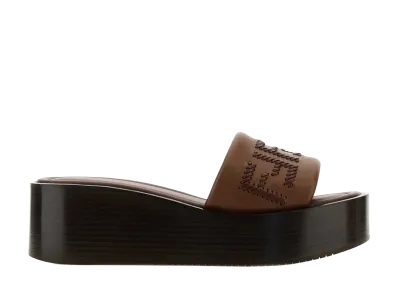 FENDI Women's Sunshine Slippers "Brown"
