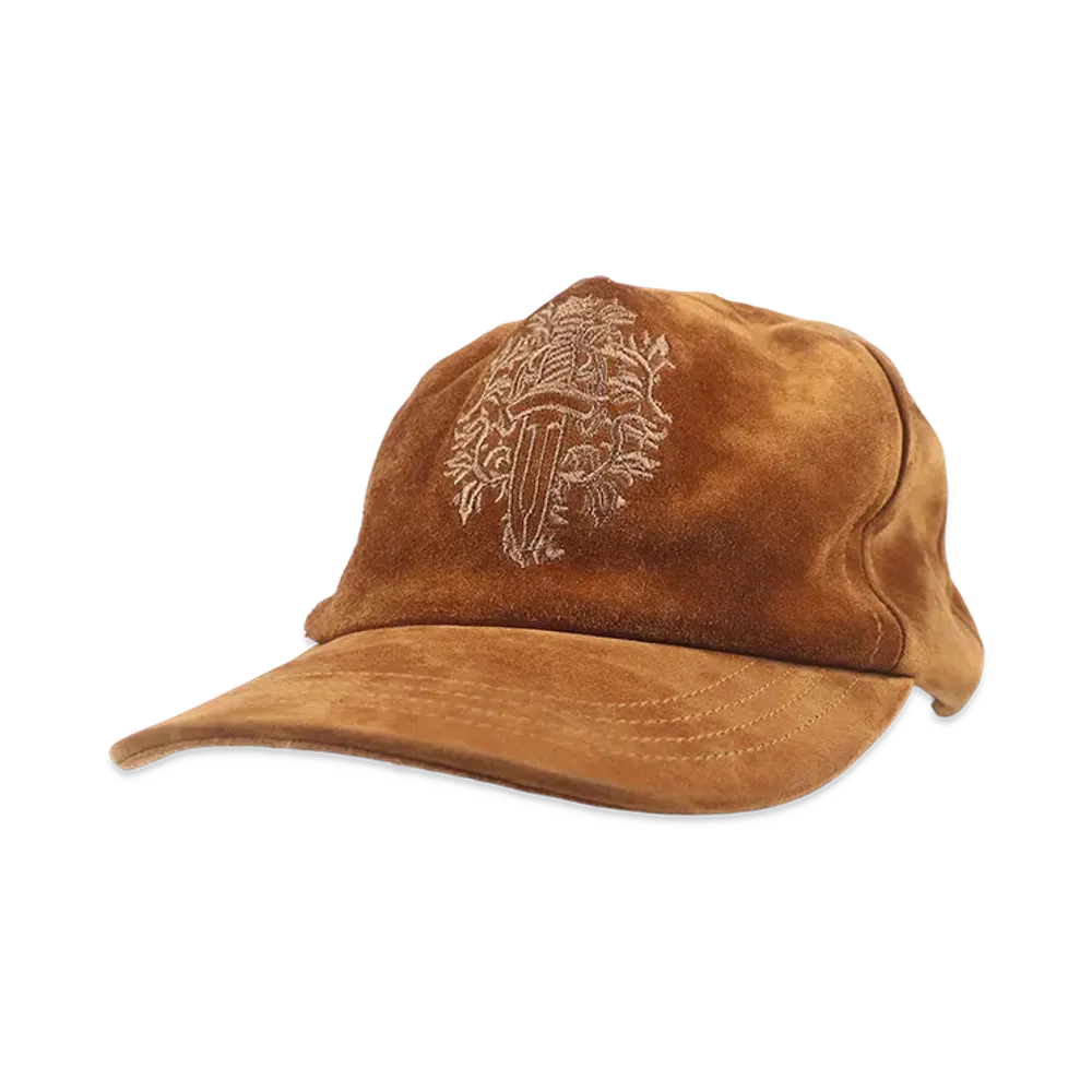 Chrome Hearts Crossball Button Scroll Label Baseball Cap "Brown"