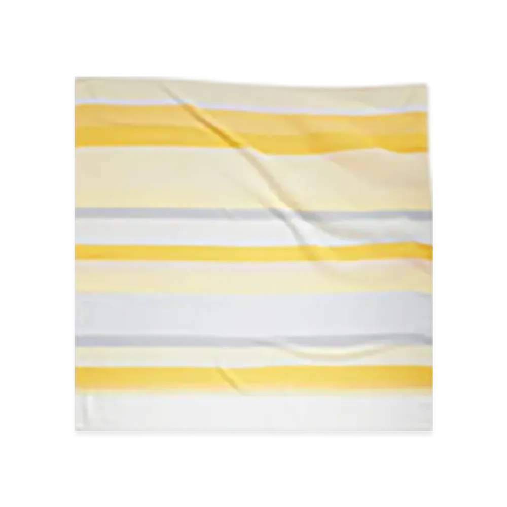 Bottega Veneta Silk Twill Striped Foulard "Yellow Multicolor"
