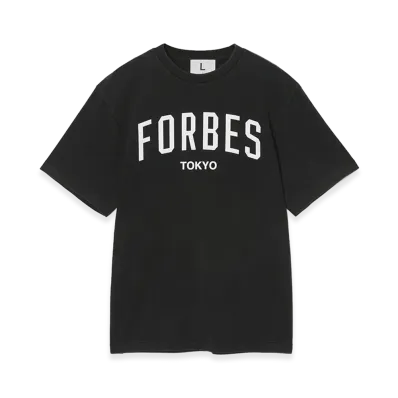 FRAGMENT x Forbes JAPAN College T-Shirt "Black"