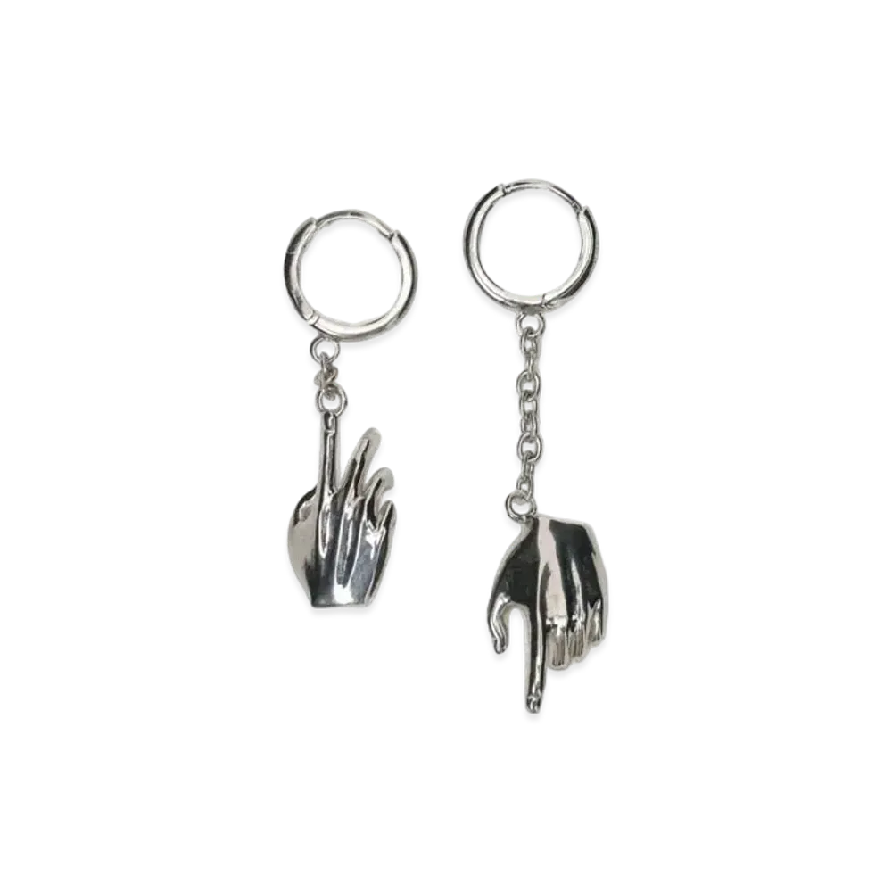 Ground Y x Jujutsu Kaisen Gojo's Hands Ear Piercing Set "Silver"