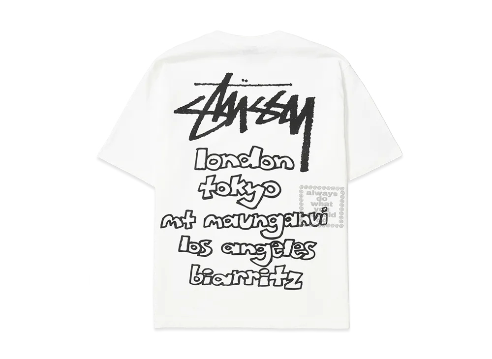 Stussy x Always Do What You Should Do World Tour Tee "White"
